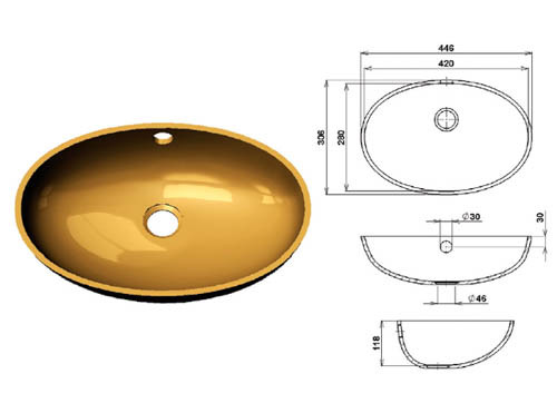 Мойка BOWL-478 овальная в Саранске
